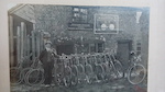a photo taken of William Charles Taylor (my great great uncle) at his bike shop in the year 1914