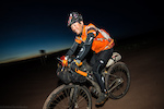 2015 Tour Divide winner Josh Kato rolling into the night for another crossing of the Continental Divide.