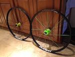 Could I get a quick opinion from y'all? This is the wheelset I just mocked up for my coming street build. I had a just a few of these green spokes from back in the day, thanks to the great Señor King. They match the one darker green end of the rear hub real well (the main reason I even thought of using them) so I just staggered 8 of them only on the one matching side mixed in with the black spokes for the rest. So then that's how it is, just 8 intermingled on that side, a lopsided effect. One change I am thinking of doing though is to tuck the green ones behind the crossing black ones so it has more or a contrast at that point. So what say, yay or nay??