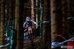 Rachel Atherton running to a second place qualifying today. The champ is no stranger to sloppy conditions like these, look for her to lay down the gauntlet tomorrow.