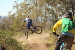 Sideways Sam took a break from flipping his DH bike to keep it simple.