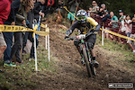Sam Hill aiming for the inside of the final corner en route to his first ever EWS overall win.