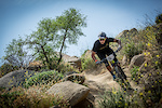 Cody Masson, shreds the granite trails of Southridge on his way to the top step in Super D.