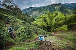 Anita and Caro Gehrig of Norco Twins Racing explore the coffee trails ahead of the Enduro World Series in Colombia.