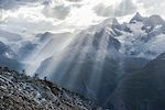 Chris Winter, Julia Hofmann and Stephen Matthews got a surprise light show while riding near Rothorn above Zermatt, Switzerland.