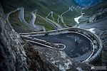 Andi Vathis with more than a couple of turns left to go on the Stelvio pass.