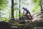 Jean Pierre Bruni, Loic's father rallies his eMTB in the masters class.