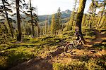 DOWNIEVILLE, CA - during a photoshoot with Nathan Riddle and Campbell Steers for the new Santa Cruz Tallboy 4 and Juliana Bicycles Joplin 4 on the Gold Rim Connector Trail near the Sierra Buttes.  Photo by Gary Perkin