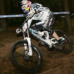 commencal dh supreme with fox dhx  prototype shock, white fox 40rc's.