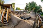 Jason Schroeder and Austin Smith ride the dirt jumps in Austin's back yard in Boise, Idaho