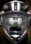 Interbike 2008 - Giro Eyewear - Score goggles in helmet.