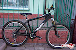 My freeride machine: DC Pitbull frame, Marzocchi DirtJumper III, Truvativ FireX cranks, DaBomb Seadle and seadlepost, Alexrims DX32 rim with Shimano Deore hub and Maxxis Mobster tire....and some more stuff  