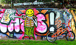 bike at the graffiti wall