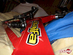 '99 BB7 frame. I just got it a month ago or so and its to much frame for me. Although its a 99, it runs greats. It has a great Stratos Helix Pro shock, with rebound, compression, lock out, and air preload adjustment. On top of all that, it comes with a FSA PIG DH PRO. Sealed bearings, the whole works. Comes with a titec PRO seat post. Great shape. Comes with the balfa chainguide, and older titec seat and a Shimano SORA derr. It will also come with radius disk brakes and one rotar. Amazing deal. It has some scratches and such, but nothing major... Just tell me what you have for a hardtail...