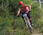 Team Rider testing out a prototype of Dunbars new race kit material during the 2009 race season
