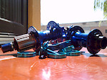 Hubs - Transition Revolution 32, Headsets Spacers - BikePure and seat clamp - Scoot Paint blue