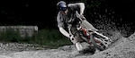 using a pile of gravel as a burm quite a few crashes but even though this one looks so sketchy he actually made it out of this to mine and his amazement