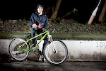 Szymon "Shamann" Godziek with his new green Dartmoor Cody 2011 frame. We are proud to announce that Szymon is joining best riders in the world to wear Red Bull helmet next season. dartmoor-bikes.com. photo by Janek "Elvis" Kiliński