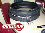  Brand new with tags. Wire bead, heavy carcass DH tire! Looks like they would do great on wood/stunts, lugs are siped as well!
