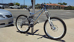 Dirty thirty bars, thomson post, canfield stem, x0 der, x9 shifter, angleset headset, avid elixir brakes, middleburn cranks, e13 cg, kmc xsl ti chain, roco wc with ti spring, 2010 boxxer wc with avalanche internals, xtr cassette, hadleys laced to 721s with whjte dt spokes, e-13 chain ring etc.