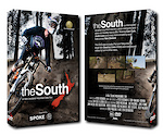 "The South" New Zealand mountain bike DVD by Pieter Reichwein and Toby Nowland-Foreman. Cover photo by Sam Minnell.