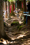 Val di Sole is right up there with Mount St Anne and Ft William when it comes to demanding a complete and focused rider; a single mistake at a place like this can have massive consequences. As a photographer, the most difficult thing at a place like this is finding a shot that illustrates not only how gnarly the track is, but also how graceful and skilled the riders are. This shot of Blenki dancing through this rock and root infested gutter below the main rock garden is one of the few times in 2011 where I feel I truly nailed it.