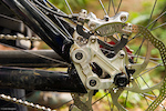 With his new Pivot, Luke is running a combo of SRAM X0 brake levers/master cylinder with Avid Code calipers.