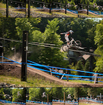 A sequence shot of Bernard Kerr during his qualifying run showing just how big that final jump at Windham was (check how high he is in that bottom left frame), the original suicide shot can be found in the VitalMTB slideshow from qualifying: http://bit.ly/N4ZIQr