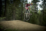 Aaron Gwin rides in Mammoth Moutain, CA. USA