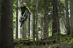Mike Hopkins crushing it during the filming of Loam Factory.