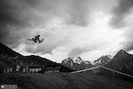 Austin Warren hitting the "launch to space button." Flying high over the French Alps