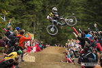 Danny Hart at the official whip off championships, Crankworx 2013.