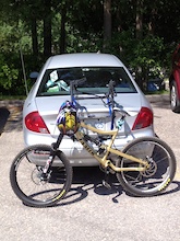 my 3 rigs together the shuttle, jamis dh and norco xc