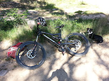 My bike, My Gear, My Dog. A good day.
