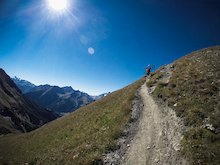 GoPro snap of final climb to 1300m descnt