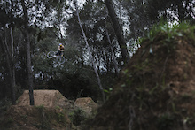 Andreu keeping it cas at his secret home trails. Shot for the portrait interview in DIRT Magazine #149.
