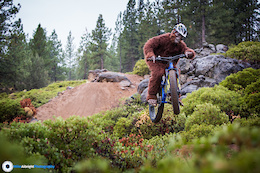 Sasquatch likes 'em fat!
Bendor, mascot of Bend Cyclery was spotted  hitting the trails near town.