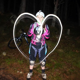 Experimenting with bike lights and camera #heart