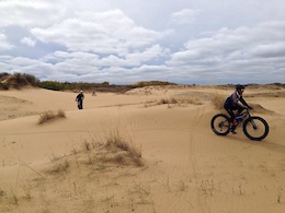 Fatbikes aren’t kept away for just snowfall. There’s a sand dune area a few hour’s drive outside Regina that the guys will occasionally get out to. Unfortunately, I missed the trip that happened while I was in town. Photo Kris Abrahamson.