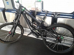 Dutch trains where you need to put your bike in some seat belts to secure the bike.