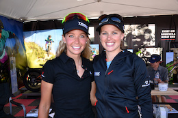 Trek's Emily Batty and Bec Henderson were hanging out at the booth signing autographs today.
