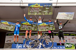 Pro women's podium. $30k cash purse, split evenly between males and females since day 1. Photo by Brian Leddy.