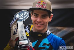 Despite all the tough luck, Loic was still all smiles when he received the trophy for 2nd overall in the Word Cup.