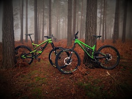 A muddy day in December at Swinley Forest.

Both bikes having their first ride since being bought.