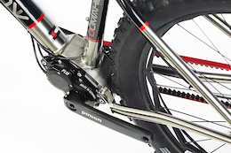 Domahidy Designs' Titanium Hardtail: Plus Wheels, Pinion 12-Speed Gearbox, and Gates Belt-Drive