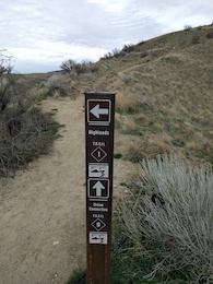 Trail sign at the Urban Connection trail #9 junction.