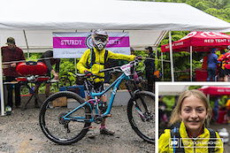 The "rookie": 11 year old Callah Robinson. "I think it's really cool that this is a women's only event. I wanted to race because I hadn't done an enduro before and it sounded fun. I'm so excited." Robinson took second in her division, junior beginner.