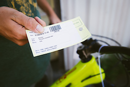 Paris Gore shows the claim ticket from the Bellingham Police. Photo: Danielle Baker