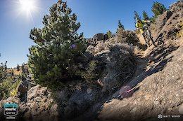 A few riders came unstuck on the steep rocky corners. Jose Iniguez nailed it though.