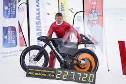 Eric Barone Smashes Mountain Bike World Speed Record - Video